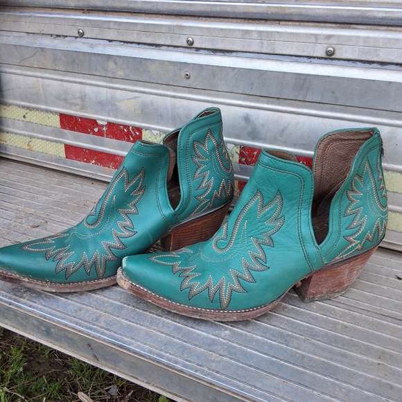 Ariat Dixon ankle booties teal - Picture 4 of 9